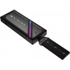Внешний корпус SSD Asus ROG STRIX AIOLOS NVMe/SATA алюминий черный M2 2280