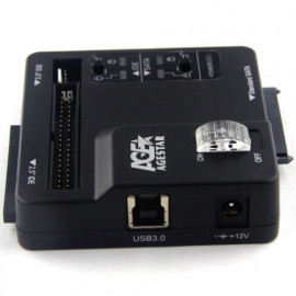 Адаптер-переходник для HDD/SSD AgeStar 3FBCP SATA IDE USB3.0 пластик черный