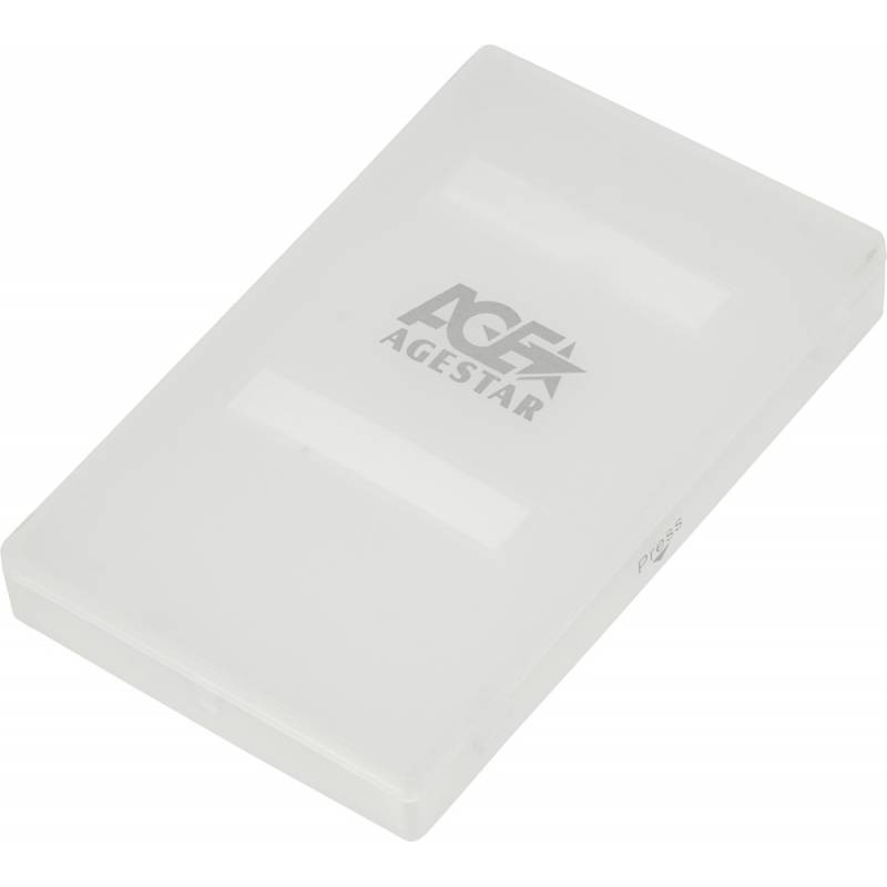 Внешний корпус для HDD/SSD AgeStar SUBCP1 SATA USB2.0 пластик белый 2.5