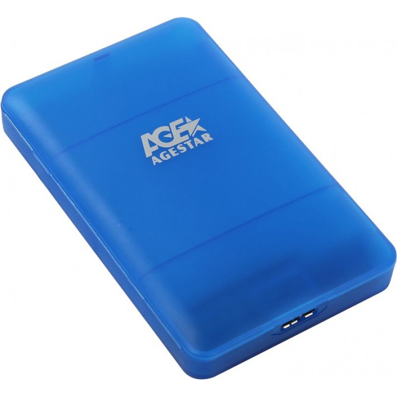 Внешний корпус для HDD/SSD AgeStar 3UBCP3 SATA USB3.0 пластик синий 2.5