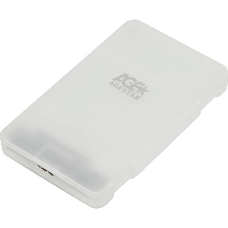 Внешний корпус для HDD/SSD AgeStar 31UBCP3 SATA USB3.1 пластик белый 2.5