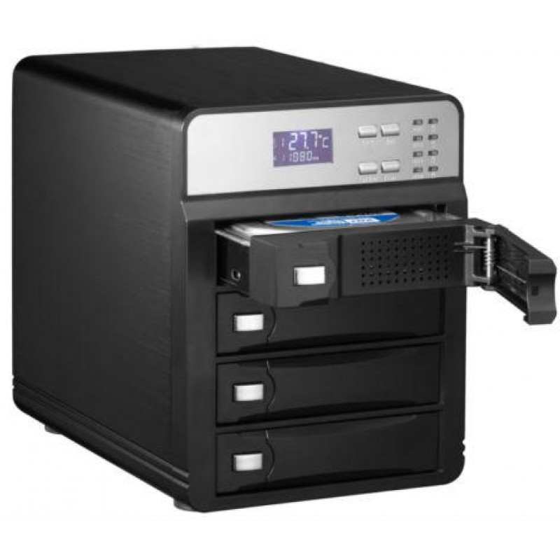 Внешний корпус для HDD AgeStar 3C4B3A1 SATA II алюминий черный LCD 3.5" Внешний корпус для HDD AgeStar 3C4B3A1 SATA II алюминий черный LCD 3.5"