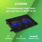 Подставка для ноутбука Digma D-NCP170-2H 17"390x270x25мм 2xUSB 2x 160ммFAN 700г черный