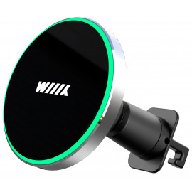 Держатель Wiiix CW-37Vmg магнитный беспров.з/у. черный/серый для смартфонов