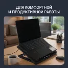 Подставка для ноутбука Digma D-NCP170-2x110 18" 400x288x45мм 52дБ 2xUSB 2x 110ммFAN 1100г Fan-control металл/пластик черный