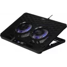 Подставка для ноутбука Digma D-NCP170-2x110 18" 400x288x45мм 52дБ 2xUSB 2x 110ммFAN 1100г Fan-control металл/пластик черный