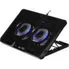 Подставка для ноутбука Digma D-NCP170-2x110 18" 400x288x45мм 52дБ 2xUSB 2x 110ммFAN 1100г Fan-control металл/пластик черный