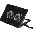 Подставка для ноутбука Digma D-NCP170-2x110 18" 400x288x45мм 52дБ 2xUSB 2x 110ммFAN 1100г Fan-control металл/пластик черный