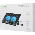 Подставка для ноутбука Digma D-NCP170-2x110 18" 400x288x45мм 52дБ 2xUSB 2x 110ммFAN 1100г Fan-control металл/пластик черный