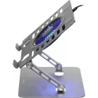 Подставка для ноутбука Digma D-NCP170-1xRGB110 17" 240x230x50мм 28дБ 2xUSB 1x 110ммFAN 790г Fan-control алюминий серый