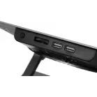 Подставка для ноутбука Digma D-NCP170-1xRGB110 17" 240x230x50мм 28дБ 2xUSB 1x 110ммFAN 790г Fan-control алюминий серый