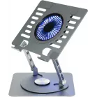 Подставка для ноутбука Digma D-NCP170-1xRGB110-360 17" 240x230x50мм 28дБ 2xUSB 1x 110ммFAN 940г Fan-control алюминий серый