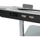 Подставка для ноутбука Digma D-NCP170-1xRGB110-360 17" 240x230x50мм 28дБ 2xUSB 1x 110ммFAN 940г Fan-control алюминий серый