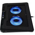 Подставка для ноутбука Digma D-NCP170-2x110RGB 18" 400x288x45мм 52дБ 2xUSB 2x 110ммFAN 1250г Fan-control металл/пластик черный