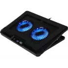 Подставка для ноутбука Digma D-NCP170-2x110RGB 18" 400x288x45мм 52дБ 2xUSB 2x 110ммFAN 1250г Fan-control металл/пластик черный