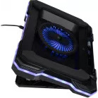 Подставка для ноутбука Digma D-NCP190-1x100RGB 19" 428x316x58мм 52дБ 2xUSB 1x 140ммFAN 1280г Fan-control металл/пластик черный