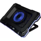 Подставка для ноутбука Digma D-NCP190-1x100RGB 19" 428x316x58мм 52дБ 2xUSB 1x 140ммFAN 1280г Fan-control металл/пластик черный