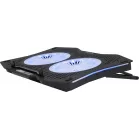 Подставка для ноутбука Digma D-NCP180-2x110RGB 18" 410x280x34мм 20дБ 2xUSB 2x 110ммFAN 700г Fan-control пластик ABS черный