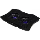 Подставка для ноутбука Digma D-NCP180-2x110 18" 410x280x34мм 20дБ 2xUSB 2x 110ммFAN 700г пластик ABS черный