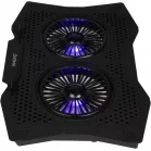 Подставка для ноутбука Digma D-NCP180-2x110 18" 410x280x34мм 20дБ 2xUSB 2x 110ммFAN 700г пластик ABS черный