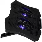 Подставка для ноутбука Digma D-NCP180-2x110 18" 410x280x34мм 20дБ 2xUSB 2x 110ммFAN 700г пластик ABS черный