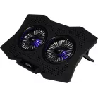 Подставка для ноутбука Digma D-NCP180-2x110 18" 410x280x34мм 20дБ 2xUSB 2x 110ммFAN 700г пластик ABS черный