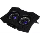 Подставка для ноутбука Digma D-NCP180-2x110 18" 410x280x34мм 20дБ 2xUSB 2x 110ммFAN 700г пластик ABS черный