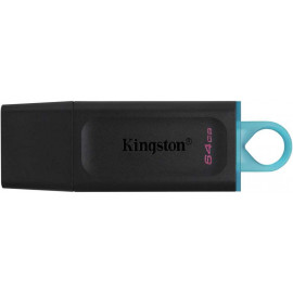 Флеш Диск Kingston 64Gb DataTraveler Exodia DTX/64GB USB3.0 черный/голубой