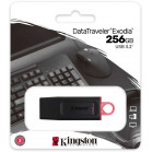 Флеш Диск Kingston 256Gb DataTraveler Exodia DTX/256GB USB3.0 черный/красный