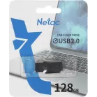 Флеш Диск Netac 128Gb U197 NT03U197N-128G-20BK USB2.0 черный/красный