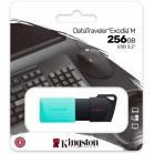 Флеш Диск Kingston 256Gb DataTraveler Exodia M DTXM/256GB USB3.0 черный/зеленый