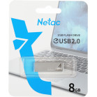 Флеш Диск Netac 8Gb U326 NT03U326N-008G-20PN USB2.0 серебристый