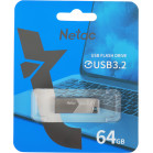 Флеш Диск Netac 64Gb UM1 NT03UM1N-064G-32PN USB3.2 серебристый