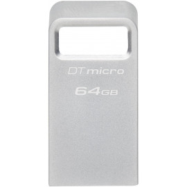Флеш Диск Kingston 64Gb DataTraveler Micro DTMC3G2/64GB USB3.0 серебристый