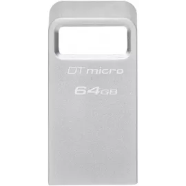 Флеш Диск Kingston 64Gb DataTraveler Micro DTMC3G2/64GB USB3.0 серебристый