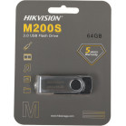 Флеш Диск Hikvision 64Gb M200S HS-USB-M200S/64G/U3 USB3.0 серебристый/черный