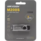 Флеш Диск Hikvision 128Gb M200 HS-USB-M200S/128G/U3 USB3.0 серебристый/черный