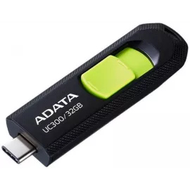 Флеш Диск A-Data 32Gb Type-C UC300 ACHO-UC300-32G-RBK/GN USB3.2 черный/зеленый