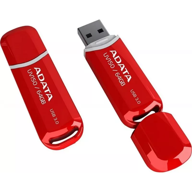 Флеш Диск A-Data 64Gb DashDrive UV150 AUV150-64G-RRD USB3.0 красный