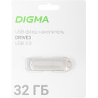 Флеш Диск Digma 32Gb DRIVE3 DGFUM032A30SR USB3.0 серебристый