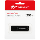Флеш Диск Transcend 256Gb Jetflash 700 TS256GJF700 USB3.0 черный