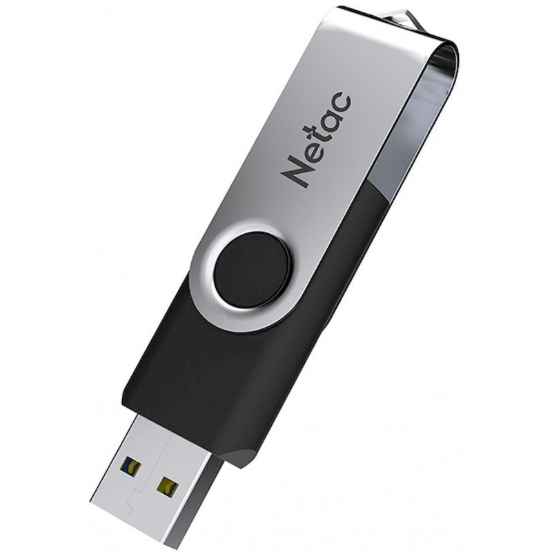 Флеш Диск Netac 32GB U505 NT03U505N-032G-20BK USB2.0 черный/серебристый