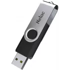 Флеш Диск Netac 128GB U505 NT03U505N-128G-20BK USB2.0 черный/серебристый