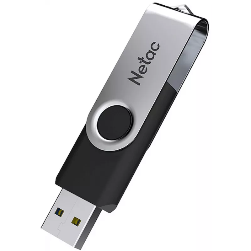 Флеш Диск Netac 128GB U505 NT03U505N-128G-20BK USB2.0 черный/серебристый