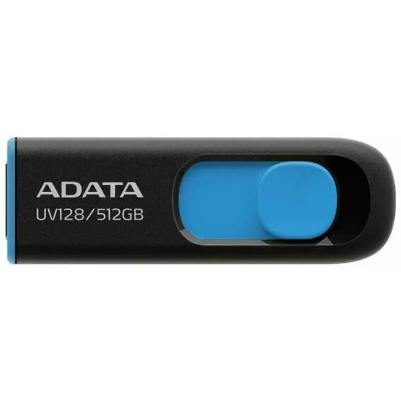 Флеш Диск A-Data 512GB DashDrive UV128 AUV128-512G-RBE USB3.0 черный/синий