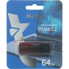 Флеш Диск Netac 64GB U182 NT03U182N-064G-32RE USB3.2 красный/черный