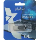 Флеш Диск Netac 64GB U278 NT03U278N-064G-32PN USB3.0 серебристый/черный