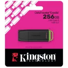 Флеш Диск Kingston 256GB DataTraveler Exodia DTXG2/256GB USB3.0 черный/салатовый