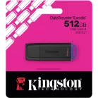 Флеш Диск Kingston 512GB DataTraveler Exodia DTXG2/512GB USB3.0 черный/фиолетовый