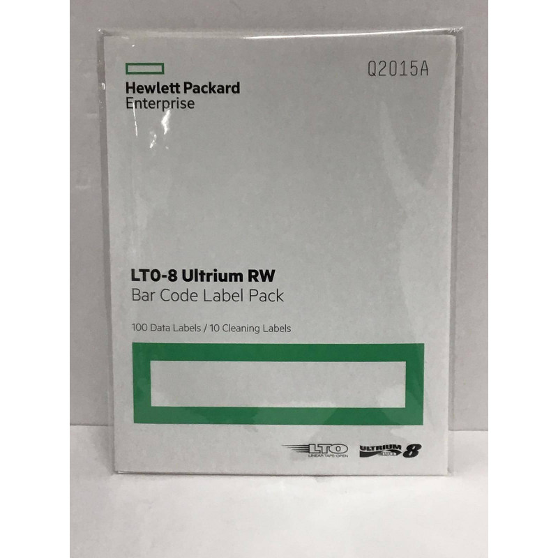 Наклейки на картриджи данных Hewlett-Packard Ultrium LTO8 30TB bar code label pack (100 data + 10 cleaning)
